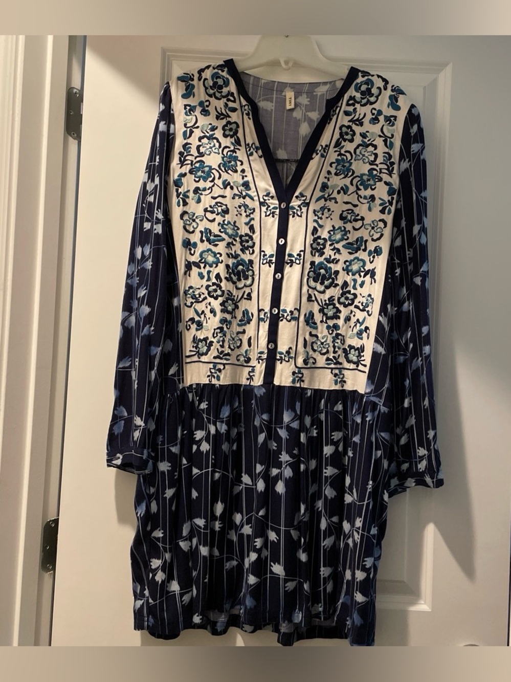 Anthropologie TINY Brand Semele Shirt Dress SizeM Floral Boho Vintage Americana